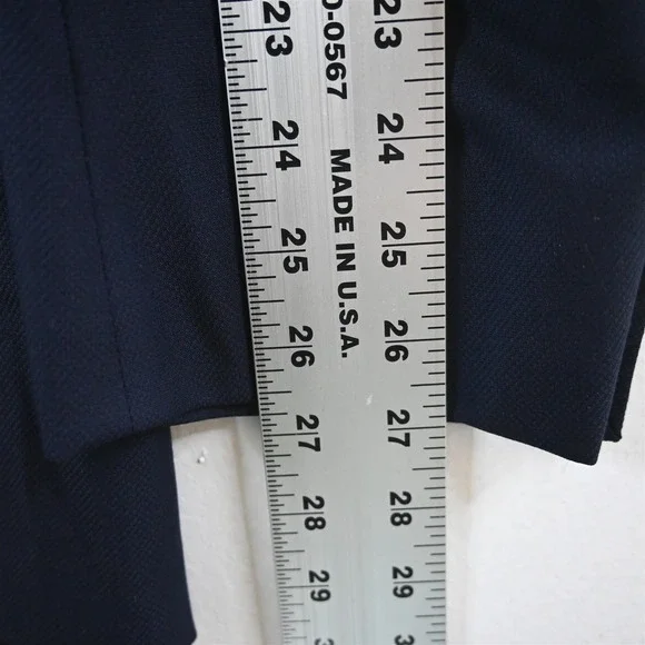 Hart Schaffner Marx 50L Navy Blue 100% Wool Gold Button Mens Blazer Sport Coat‎